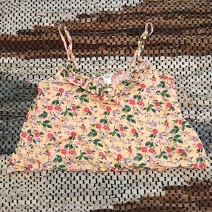 Forever 21 Floral Print Crop Top sz S
